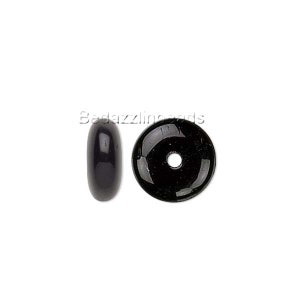 30 Flat 4mm Round Czech Glass Rondelle Spacer Disc Beads Assorted Colors Available Opaque Jet Black