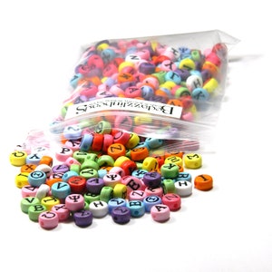 200 verschiedene Farbe griechische Alphabet 7mm Flache Runde Kunststoff Acryl Münze Buchstaben Perlen