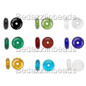 30 czech glass 4mm round x 2.5mm thick flat rondelle donut beads