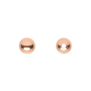 20 Smooth 8mm Round Shiny Pure Solid Copper Spacer Ball Beads