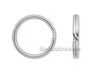 20 Surgical Stainless Steel 6mm Round Double Loop S Split Ring Jewelry Findings