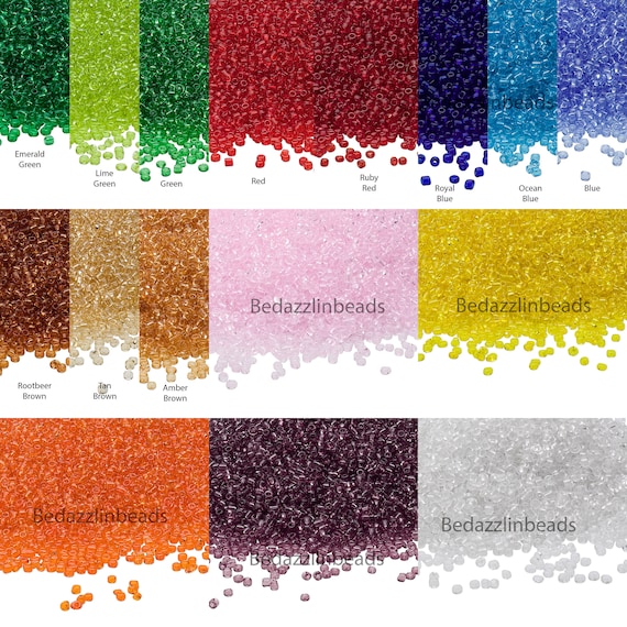 Lot De Perles De Rocaille - Environ 800 Grammes - 14 Couleurs Différentes - Neuf