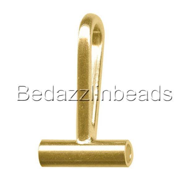 Gold Plated Horizontal Brooch Converter for Changing Pins To Pendants