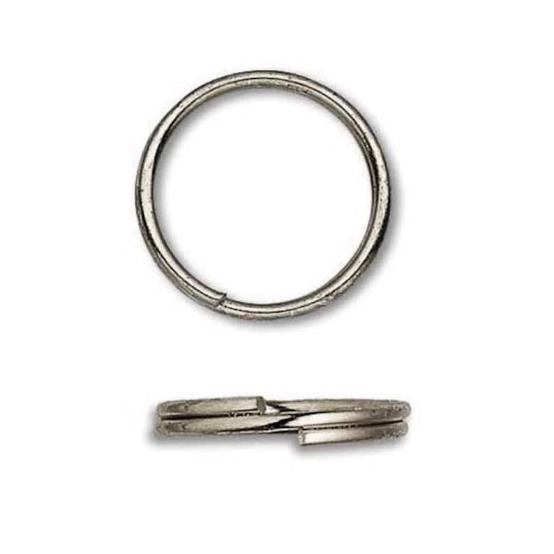 100 Gunmetal 12mm Round Double Loop Split Ring Jewelry Findings Plated Over Steel