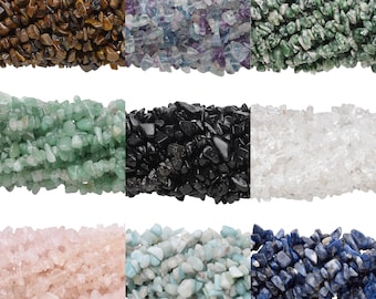 50 Natural Genuine Gemstone Stone Chip Beads In an Assorted Mix of Sizes & Shapes