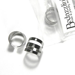 4 Surgical 304 Grade Stainless Steel Ear Cuff Clip On Fake Earring Findings with Hole