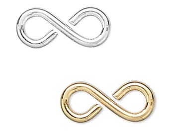 30 Figur 8 Öppen 7 mm x 3 mm Länkkoppling Ring Öppningsring Smyckesdetaljer Pläterad Mässing Metall