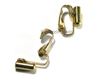 Pair of Gold Plated Pierced to Clip On Earring Converters