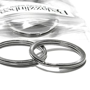4 Plain Surgical 304 Grade Stainless Steel 25mm (1 inch) Blank Key Ring Splitrings