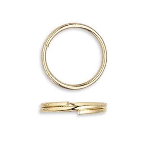 100 Gold 12mm Round Double Loop Split Ring Jewelry Findings Plated Over Steel