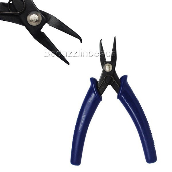 Craft & Jewellery Carbon Steel Spring Loaded Round Nose Pliers 125mm Blue 
