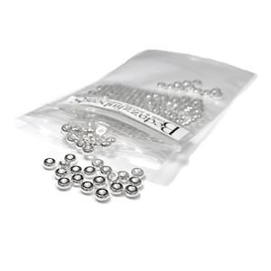20 Silver 4mm Flat Round Spacer Heishi Rondelle Disc Beads Plated over Brass Metal