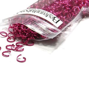 100 Hellrosa Aluminium 6mm 20 Gauge Hellfarbige Offene Runde Jumprings Jumpring Zubehör
