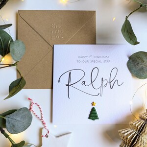 Cartão de Natal personalizado para uma estrela especial, cartão de Natal, cartão de Natal de luxo, cartão de Natal de argila, cartão feito à mão, cartões comemorativos.