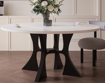 Base per tavolo in acciaio a ragno rotondo: design industriale moderno