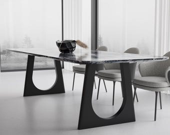 Handmade Steel Table Base: U-Shape Contemporary Metal Legs