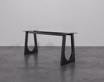 Pieds de banc en acier faits main : base de table basse moderne en forme de U