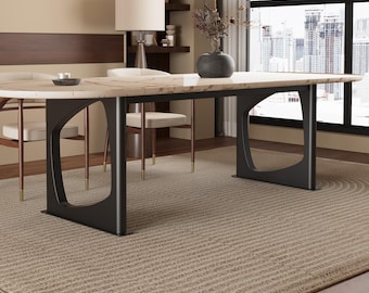 Handcrafted Metal Table Base: Rustic Modern Customizable Legs