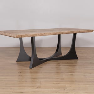 Metal Table Base for Heavy Tables – Handmade Steel Pedestal Dining Table Legs, Mid Century Modern Furniture, Unique Custom Table Base
