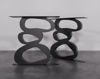 Table Legs, Dining Table Legs, Unique Furniture Legs, Metal Table Legs 28H Set of 2 for Desk, Kitchen and Dining Room Table