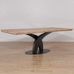 Metal Dining Table Base, X shape Pedestal Base, Handmade Furniture Legs, DIY Table Legs 28H for Mid Century Modern Tables