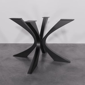 Modern Spider shape Round metal table base for Marble, Glass, Wood top. Premium handmade customizable product, Stylish Design Table legs.