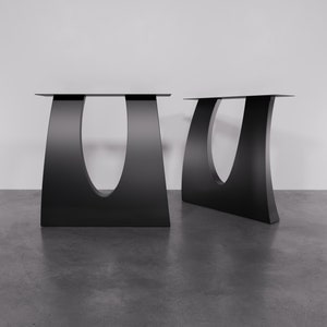 Handcrafted Metal Table Legs Designer Edition, Curved Design Table Legs, Unique dining legs, Premium quality steel legs