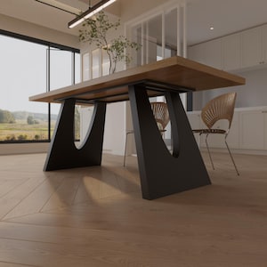 Black Metal Table Legs and Frame – Industrial Dining Base, 71 cm / 28&quot; Height