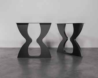 Handcrafted Metal Table Legs: Modern Industrial Design, 28-inch Height