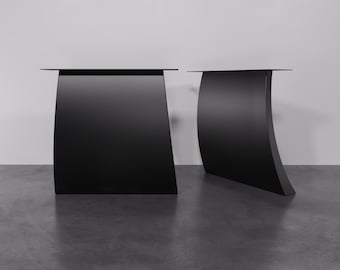Handmade Curved Metal Table Legs: Designer Dining Furniture