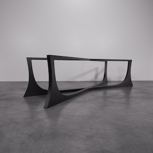 Handmade Metal Table Base for long and heavy table, Pedestal, Dining Table Legs, Mid Century Modern Furniture Steel Table Base