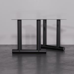 U-Shaped Metal Table Legs: Bohemian Dining Table Base