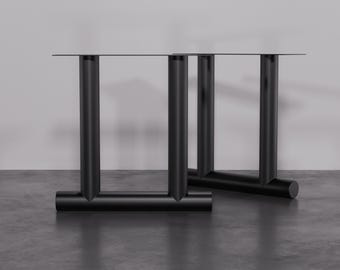 U-förmige Tischbeine aus Metall: Boho Esstisch-Basis