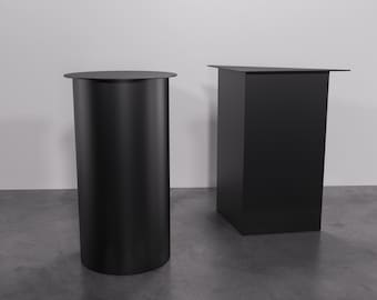 Handcrafted Metal Table Legs: Cylinder & Triangular Prism Design