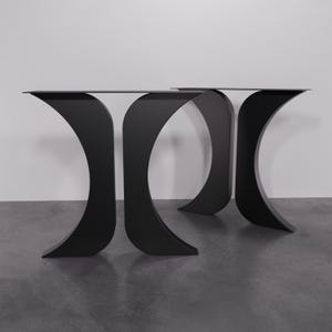 Handcrafted Metal Table Legs: Modern Industrial Design, 28-inch Height
