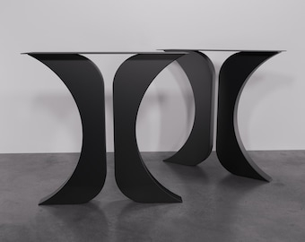 Handcrafted Metal Table Legs: Modern Industrial Design, 28-inch Height