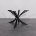 Spider Metal Table Base: Modern Round Steel Pedestal, for Marble, Glass, Wood top.