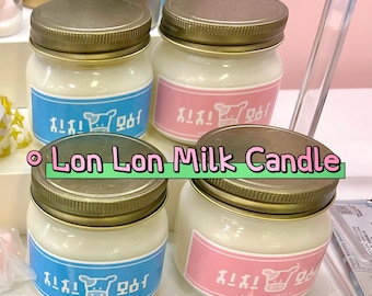 Lon Lon Zelda-melkkaars. 6 oz/houten lont. Zelda-fanscollectie.