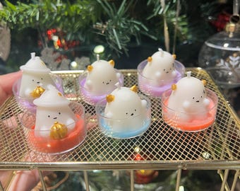 Leuke mini-spooktheelichtkaars, set van 3.