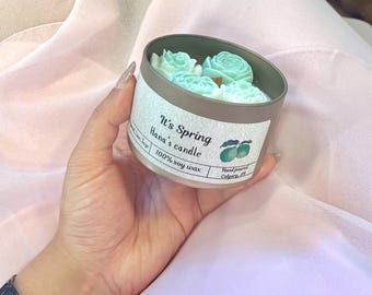 lentegeuren. 8oz houten lont kaars van 100% soja. met de hand gegoten in Canada. Bergamot-citrusgeur