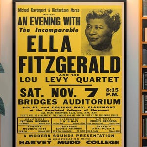 Vintage Jazz Festival Poster – Classic Bebop Swing RnB Print, Retro Concert Artwork, Collectible Music Poster Classic Jazz Icons Wall Art