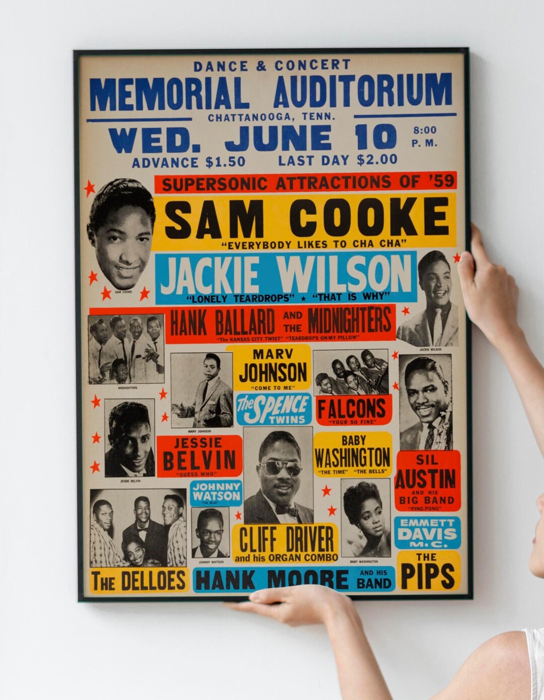 Soul and R and B Classic Poster Retro Soul Jazz 50s Concert Poster ...