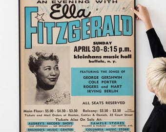 Classic 1960s Jazz Poster – Vintage Jazz Music Festival, Jazz Wall