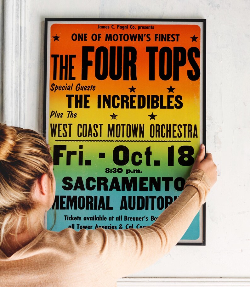 Four Vintage 70s R&B Posters – Retro Soul Funk Prints – PRINTABLE ...
