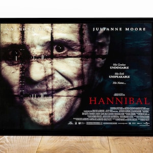 Hannibal 2001 Movie Poster – Vintage Horror Thriller Wall Art Print 24x36 FRAMED