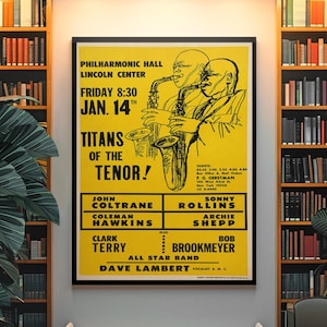 1963 Vintage Jazz Concert Poster – Classic Bebop Swing Blues Print, Retro 60s Music Festival Collectible