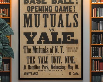 1870s Vintage Baseball Poster – Classic Sports History Print, Retro Athletic Collectible Artwork PRINTABLE DOWNLOAD
