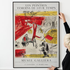 1960s French Art Poster Vintage Modern Exhibition Print Retro Gallery Decor PRINTABLE DOWNLOAD
