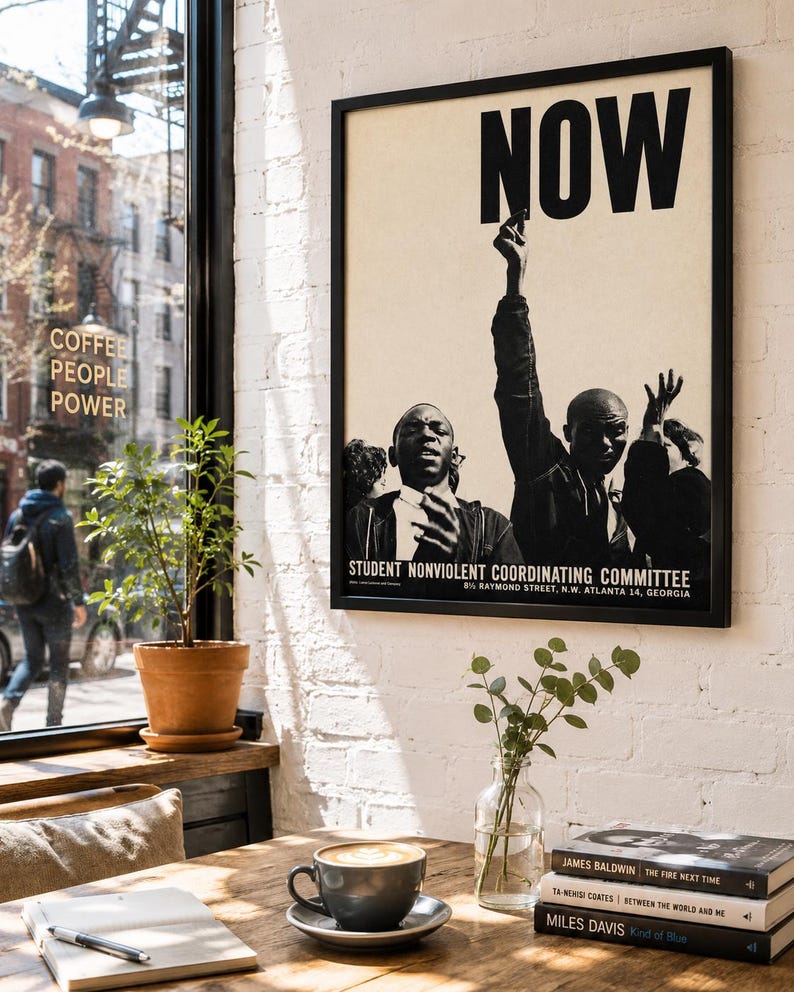SNCC NOW Poster, Historic Civil Rights Activism Wall Art (printable ...