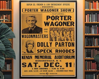 Vintage Country Bluegrass Music Poster – Classic Folk Concert Print